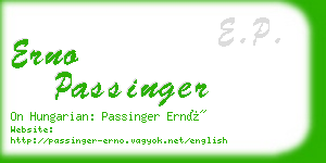 erno passinger business card